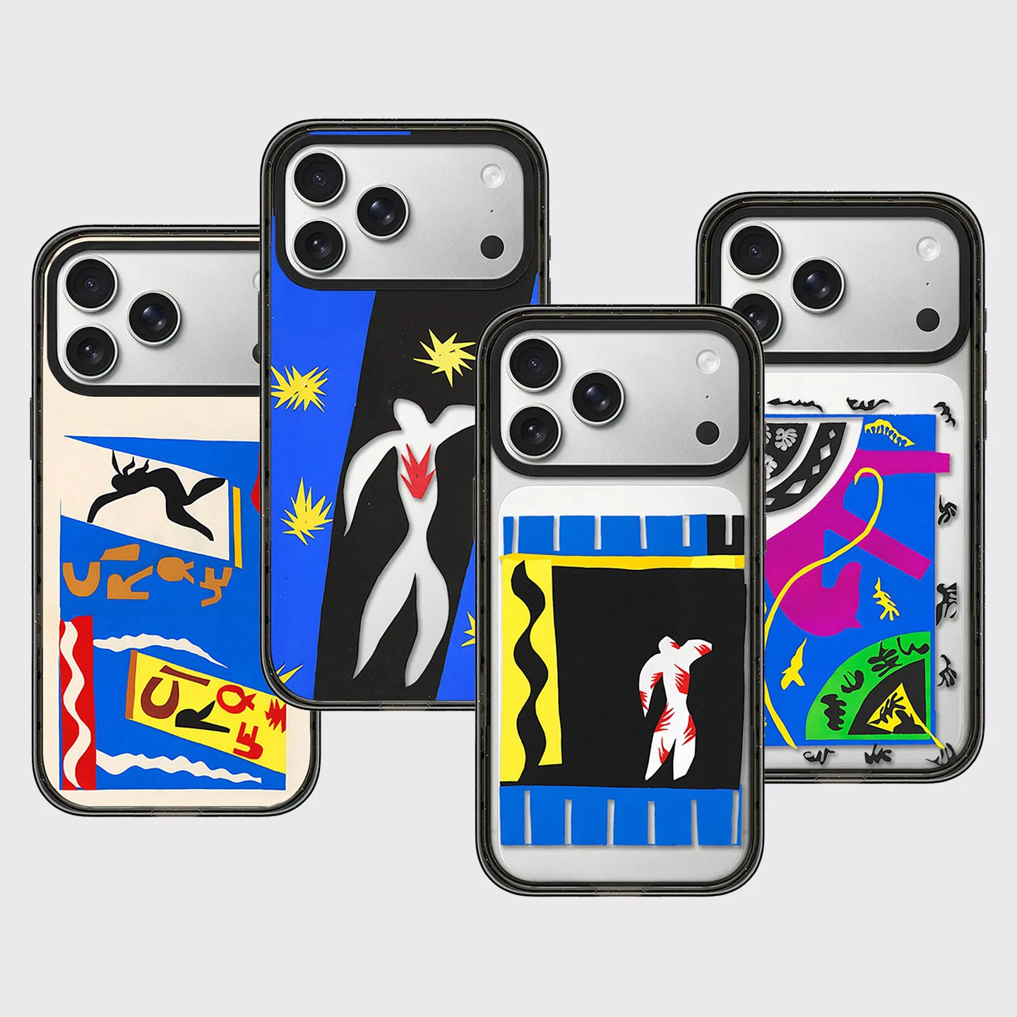 Art Character Silhouette Impact Black Border Magnetic Phone Case Cover for IPhone 14 15 16 17 18 Pro Max Case