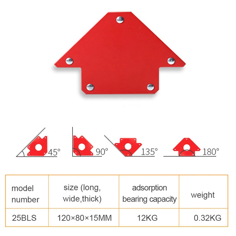 1 Pcs 25lbs  Square Welded Holder Welding Magnetic Holder Strong Magnet  Angle Arrow Soldering Locator Magnet Welding