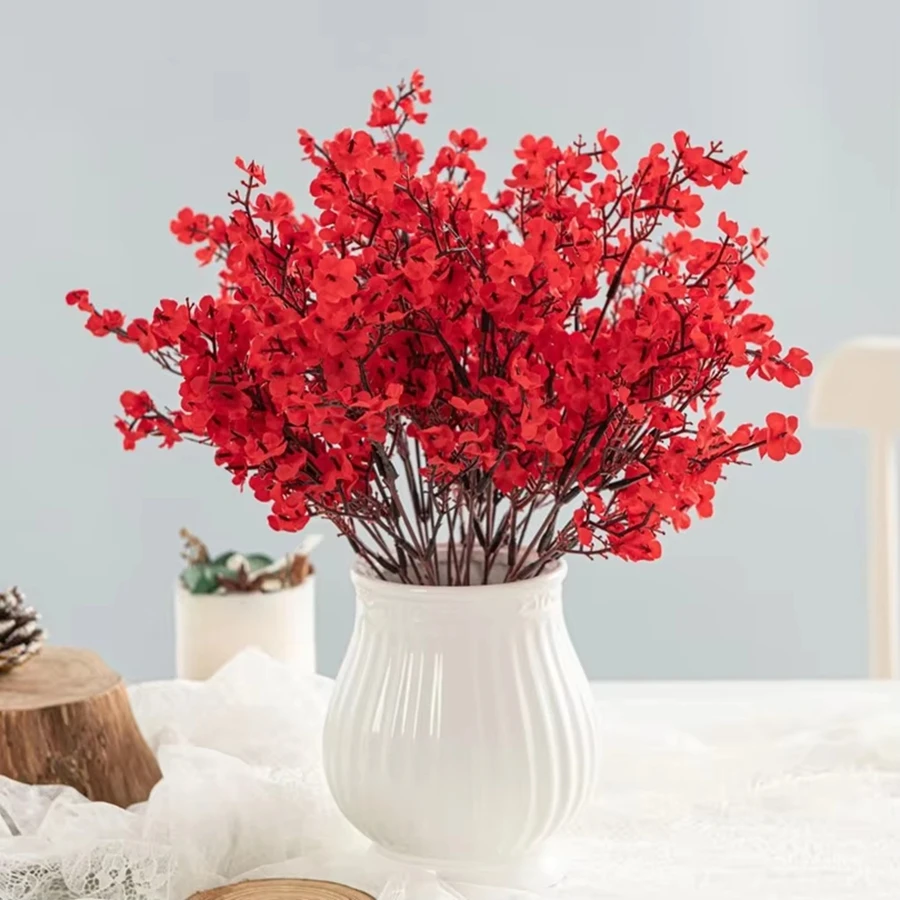 

Artificial Flower Silk Gypsophila Peach Home Arch Table Outdoor Garden Wedding Bridal Bouquet Festival Party DIY Gift Decoration