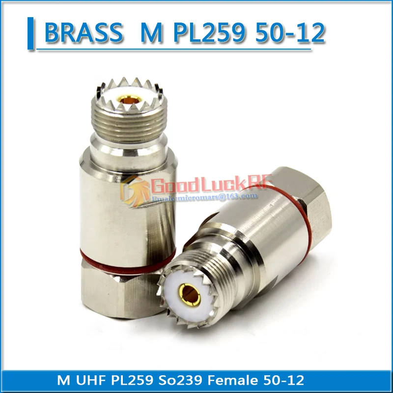 SL16 M-type PL259 SO239 UHF Female CNT600 LMR600 SYV50-12 12D-FB SYWV50-12 Coaxial 1/2 hard feeder interphone RF connector