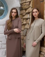AS SS26  summer woman clothes cardigan + maxi dress set nature fiber ribbing fabric super comfortable clothing