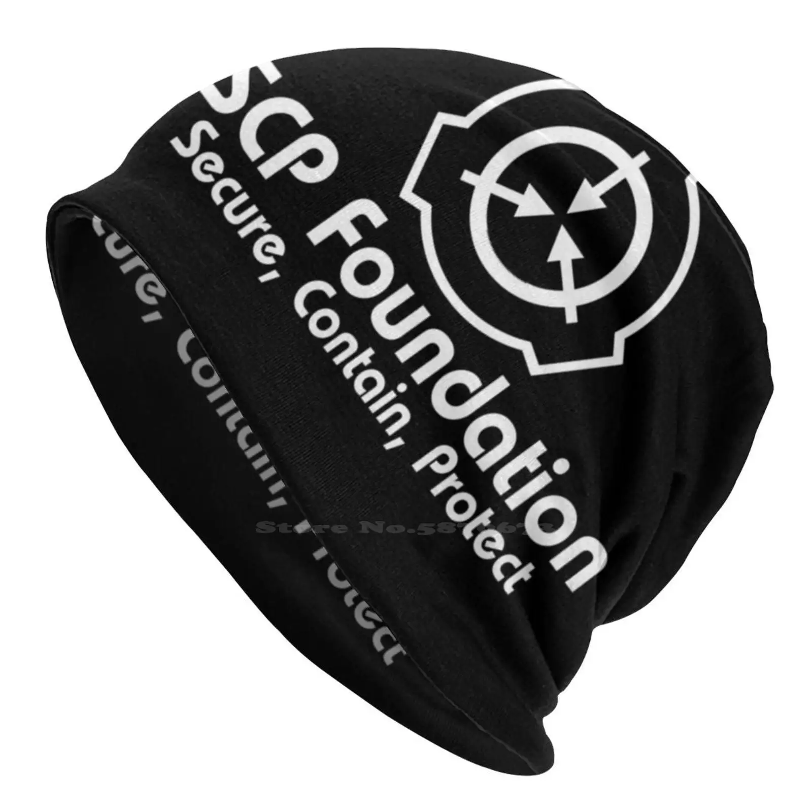 Scp Foundation Knitted Hat Warm Beanie Outdoor Caps Scp Foundation Organisation Secure Contain Protect Logo Geek Science