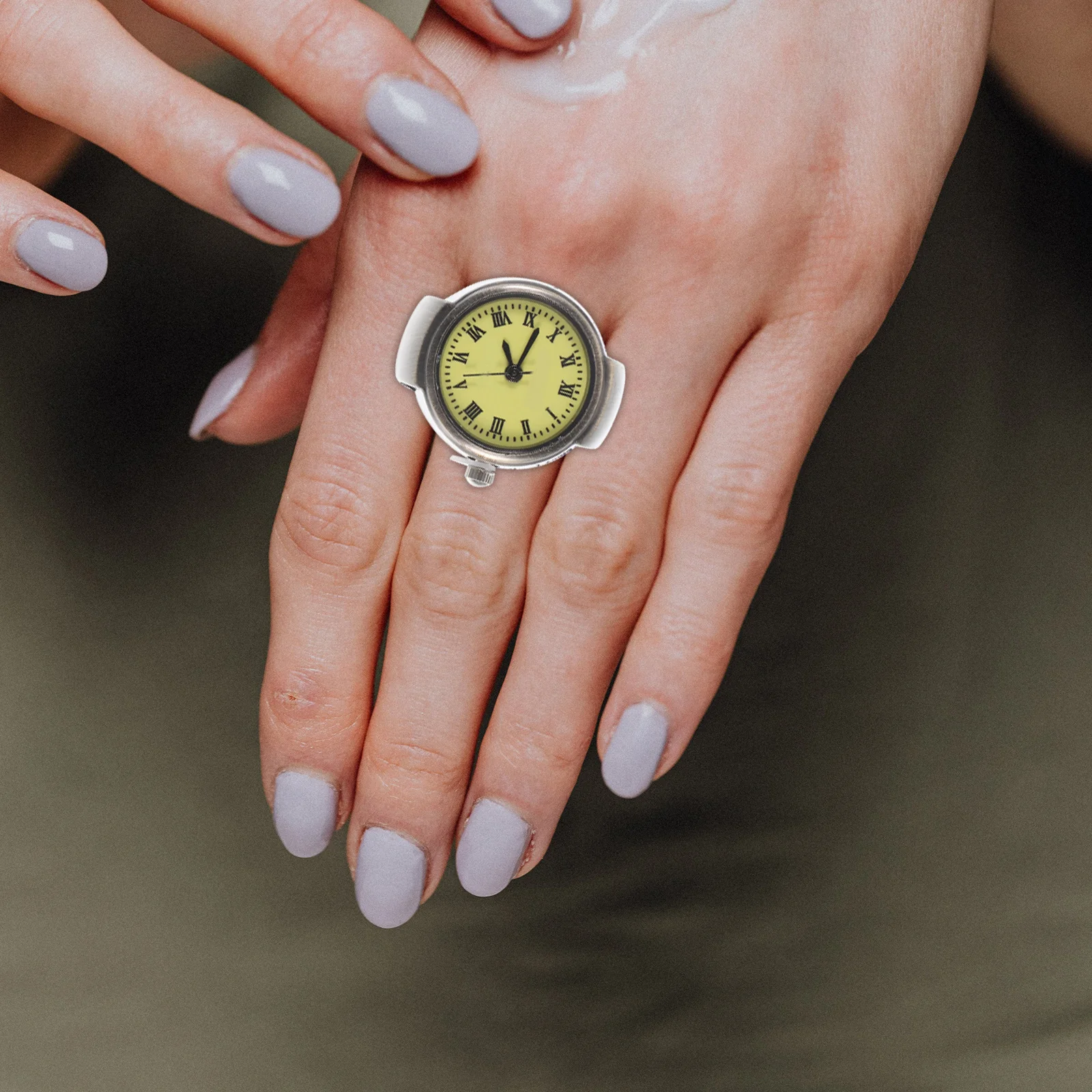 Vintage-Paar-Ringuhr, kleine Fingeruhr mit römischen Ziffern, leicht, stilvoll, Mini-Ring-Schmuck für Männer und Frauen