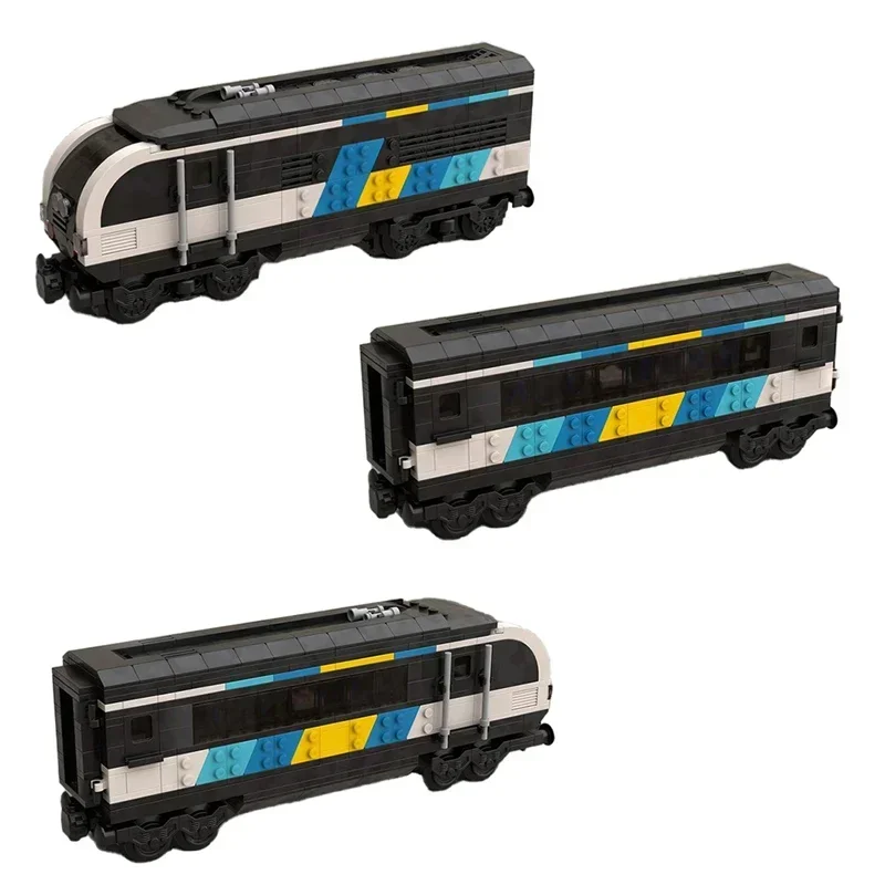 Klocki konstrukcyjne Brightline Model Lokomotywy Pociągu Technologia Modułowe Klocki Prezent Zabawka Świąteczna Zestawy DIY Montaż