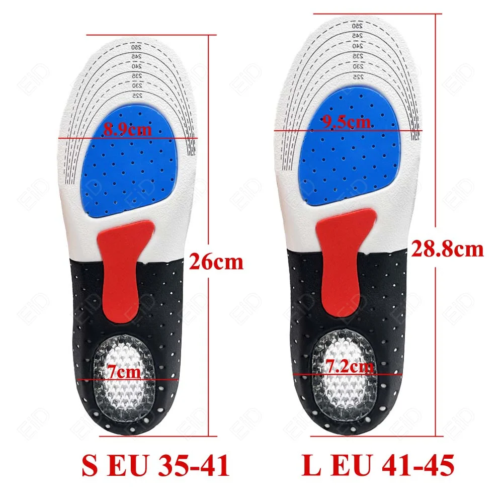 Orthopedic Insoles for Man Women Memory Foam Cushion Gel Insole Silicone Arch Support Pads Sport Shoe Pad Soft Running insoels