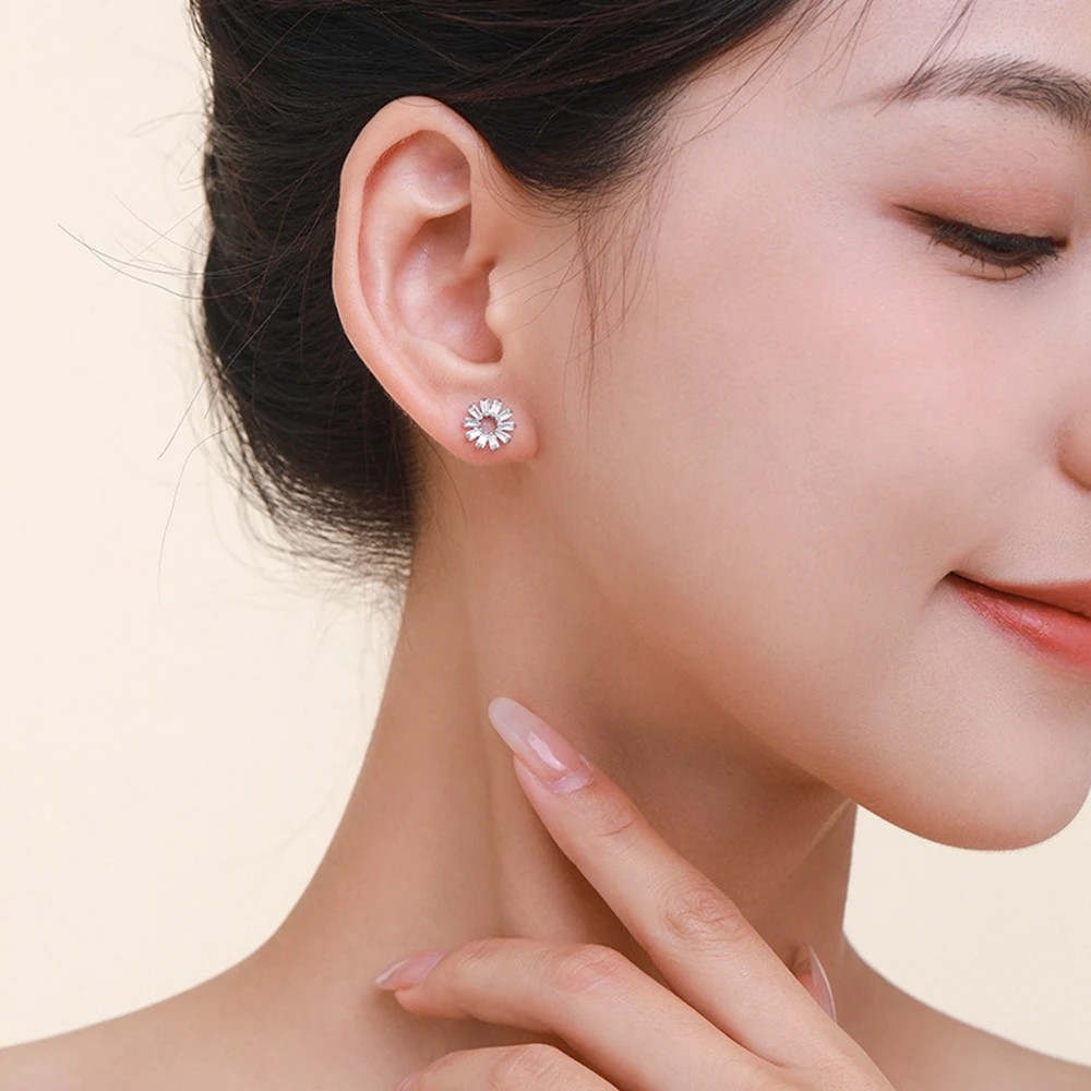 PuBang Fine Jewelry 925 Sterling Silver High Carbon Diamond Classic Stud Earrings for Women Party Anniversary Gift Drop Shipping
