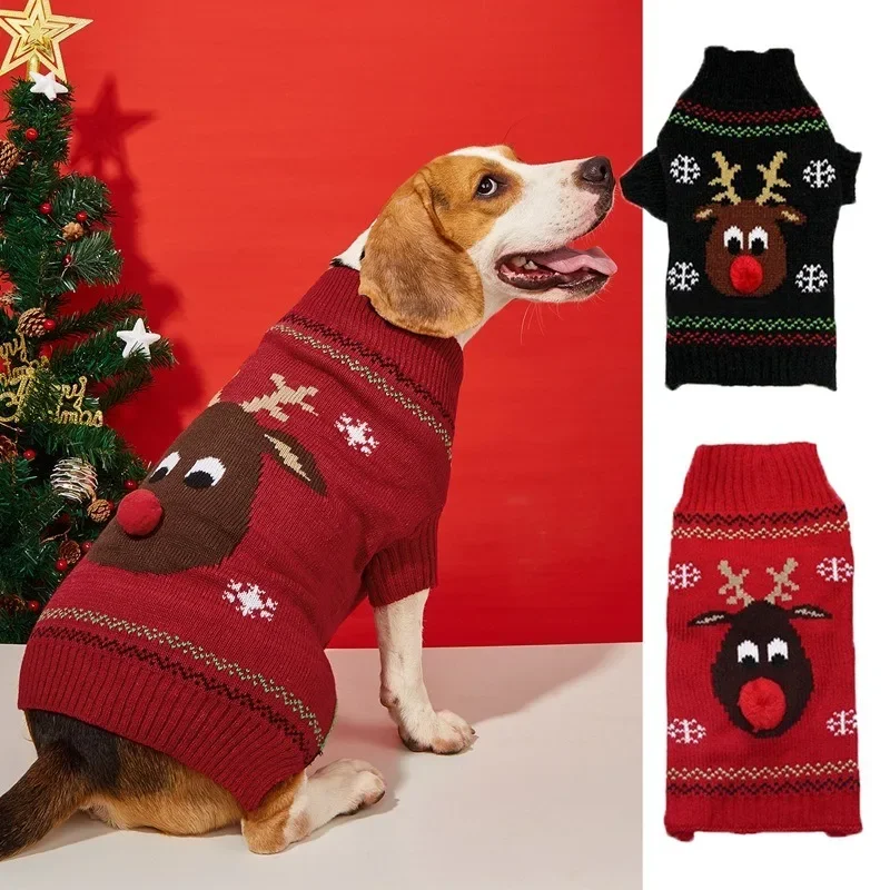 

Christmas Pet Clothing Dog Sweater for Small Medium Large Dog Clothes Winter Warm Knitting Clothes Dog Sweaters Pet Supplies