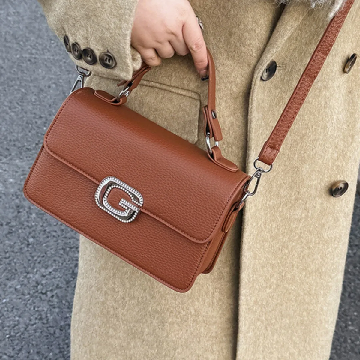 

2025 Luxury Square Bag - Stylish Shoulder & Crossbody Purse for Women, Versatile Mini Handbag