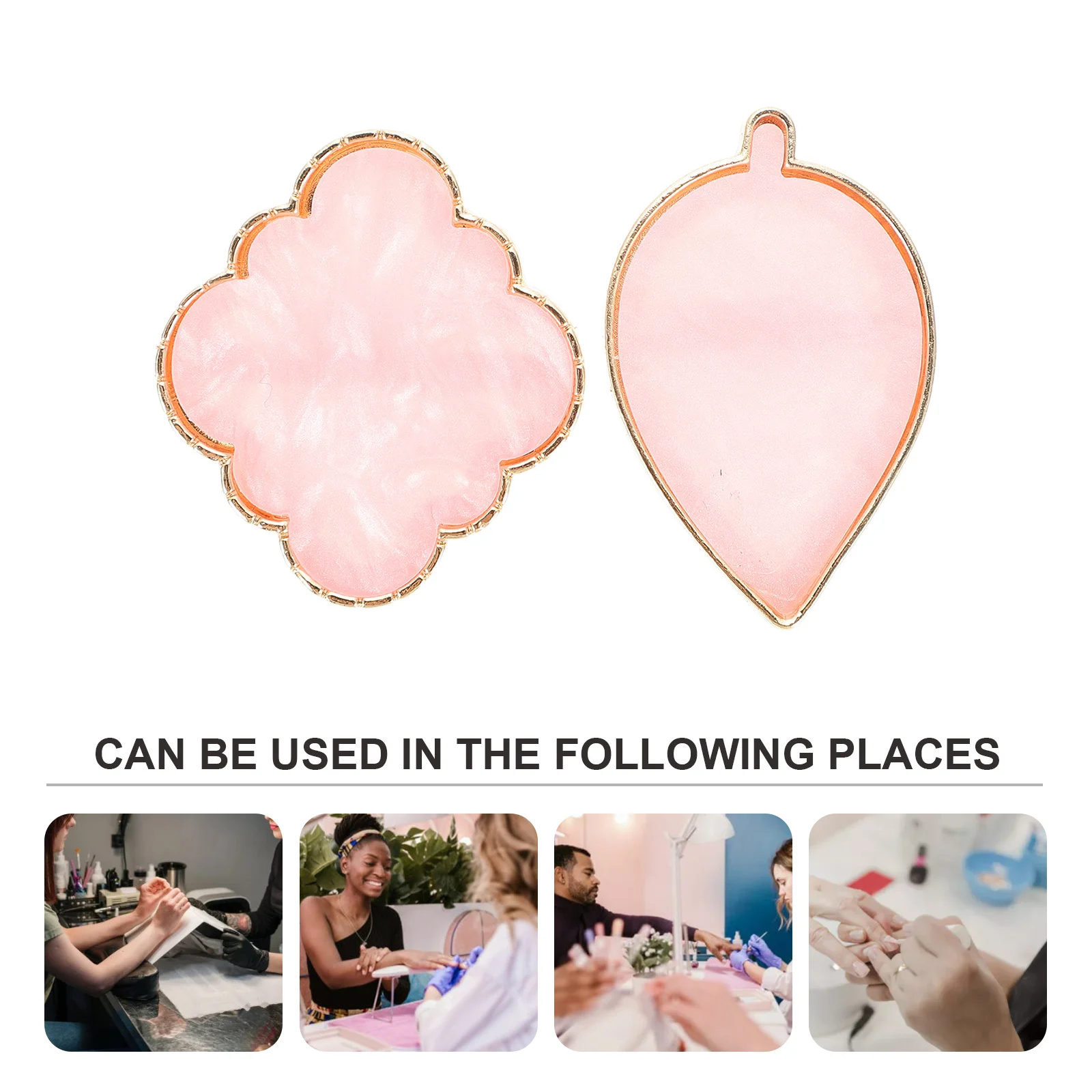 

20Pcs Manicure Ring Palettes Resin Based Nail Art Mixing Trays Reusable Lightweight for Nail Polish Blending Color Plate