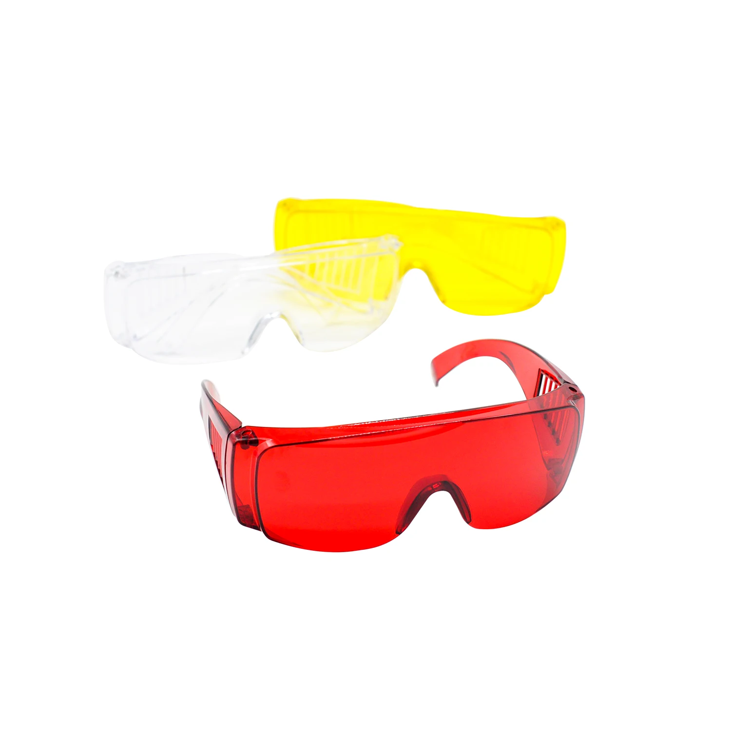 

1pc New Dental Safety Protective Goggle Glasses for Eye Curing Light Clear/Red Options Anti-fog PC Material for Dentistry Lab