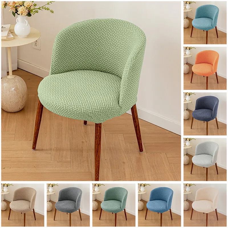 الجاكار غطاء كرسي منحني غطاء مقعد دائري حماية مرونة الغبار الطعام كرسي غطاء كرسي الغلاف ديكور المنزل #3