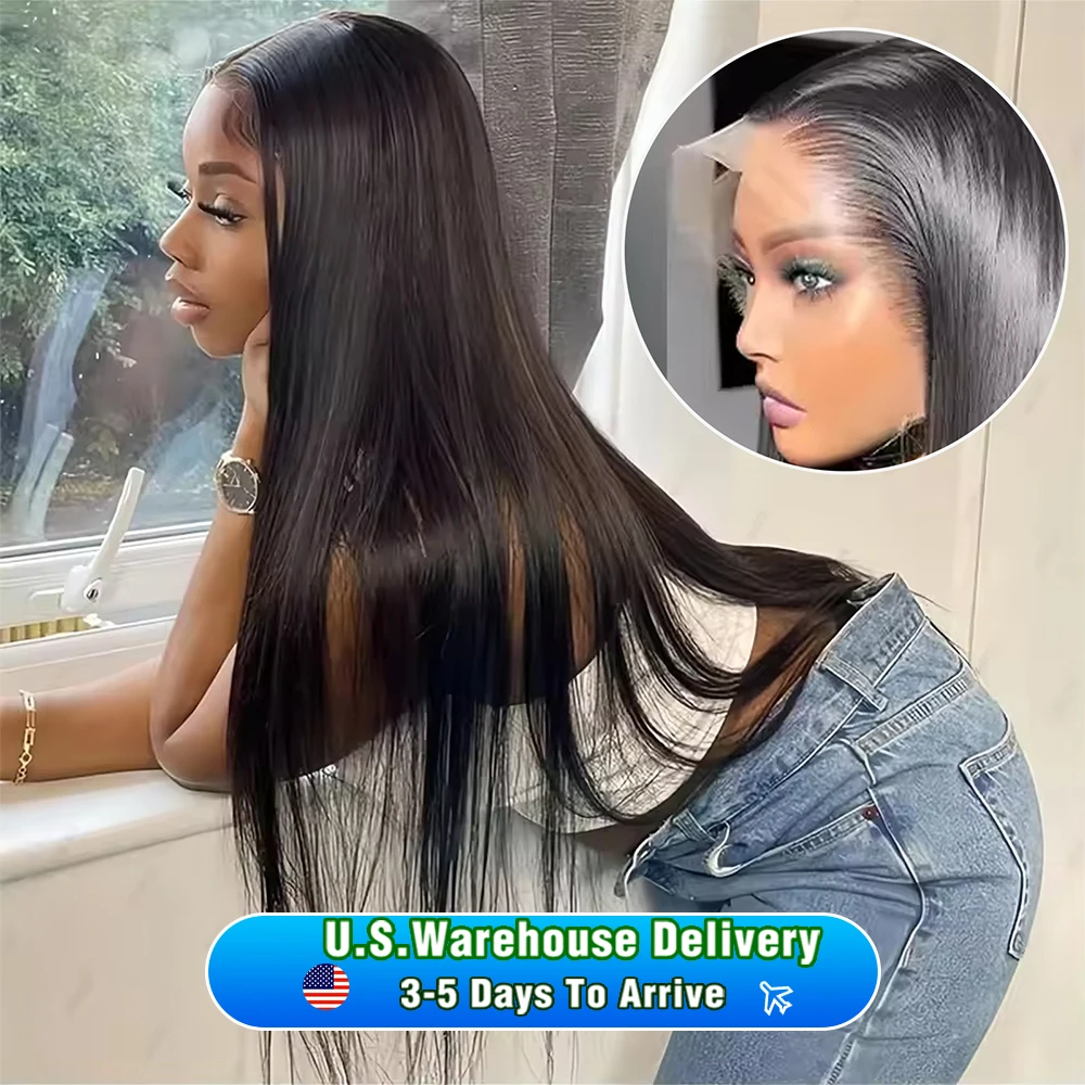 HD Lace Front Human Hair Wigs Straight 13x4 13x6 Transparent Lace Frontal Human Hair Wigs Pre Plucked HD Lace Wigs For Women