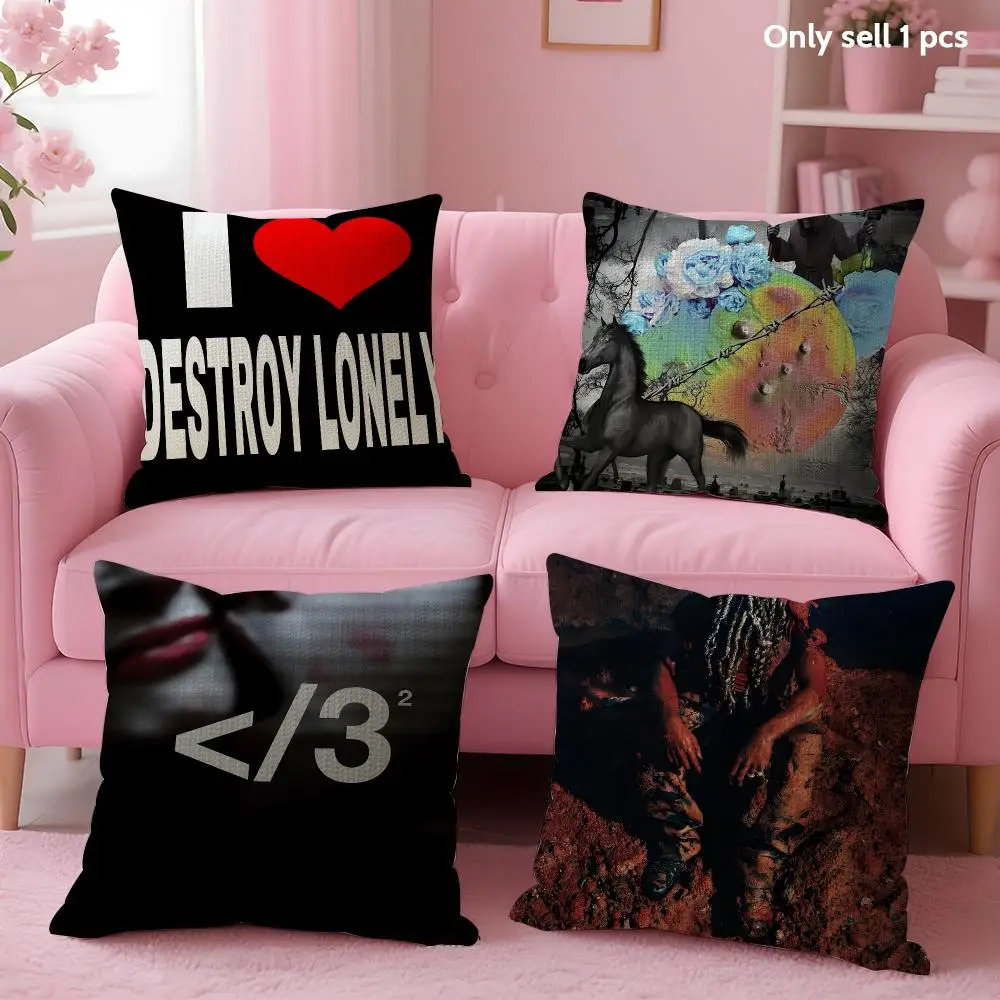 Rapper Singer D-Destroy Lonely Cushion Cover Decorative Linen Throw Pillow Case Soft For Bed Sofa Car Home Decor