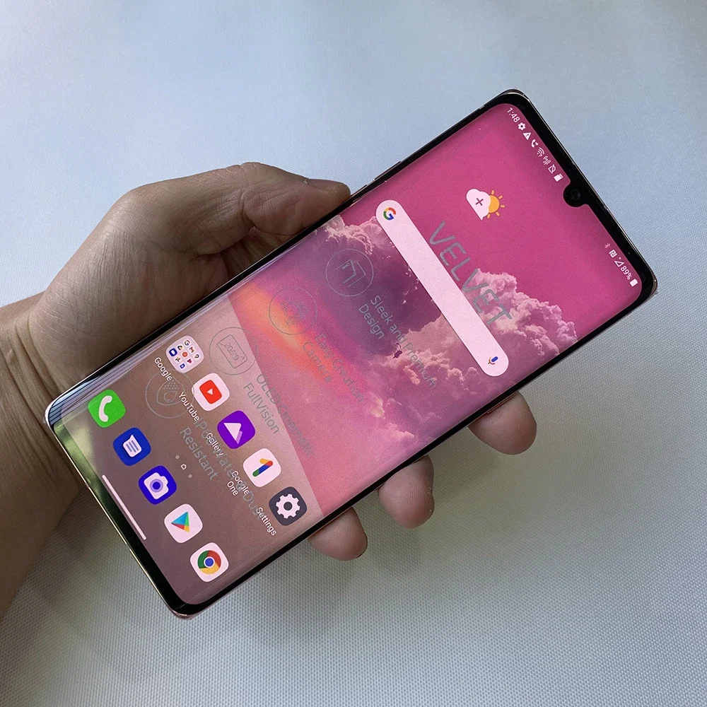 Teléfono Móvil Original LG G9 G900TM G900N G900VM 5G VELVET, 6 GB de RAM, 128 GB de ROM, Pantalla de 6.8'', 48MP+8MP+5MP+16MP, Octa Core, Teléfono Inteligente Android