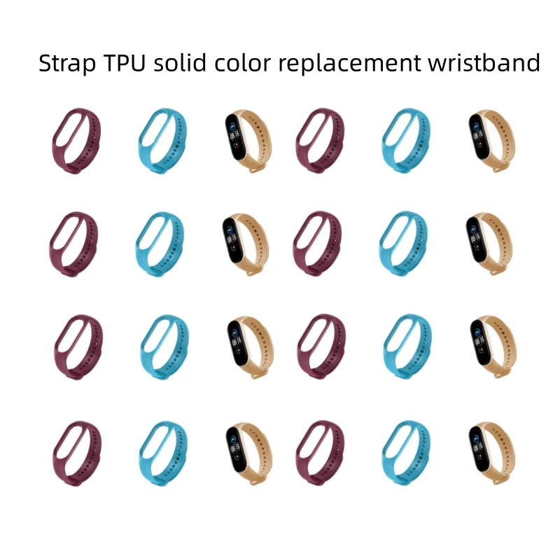 1 Uds pulsera de repuesto para Xiaomi pulsera correa de reloj inteligente accesorios pulsera de silicona para Mi Band 5/6