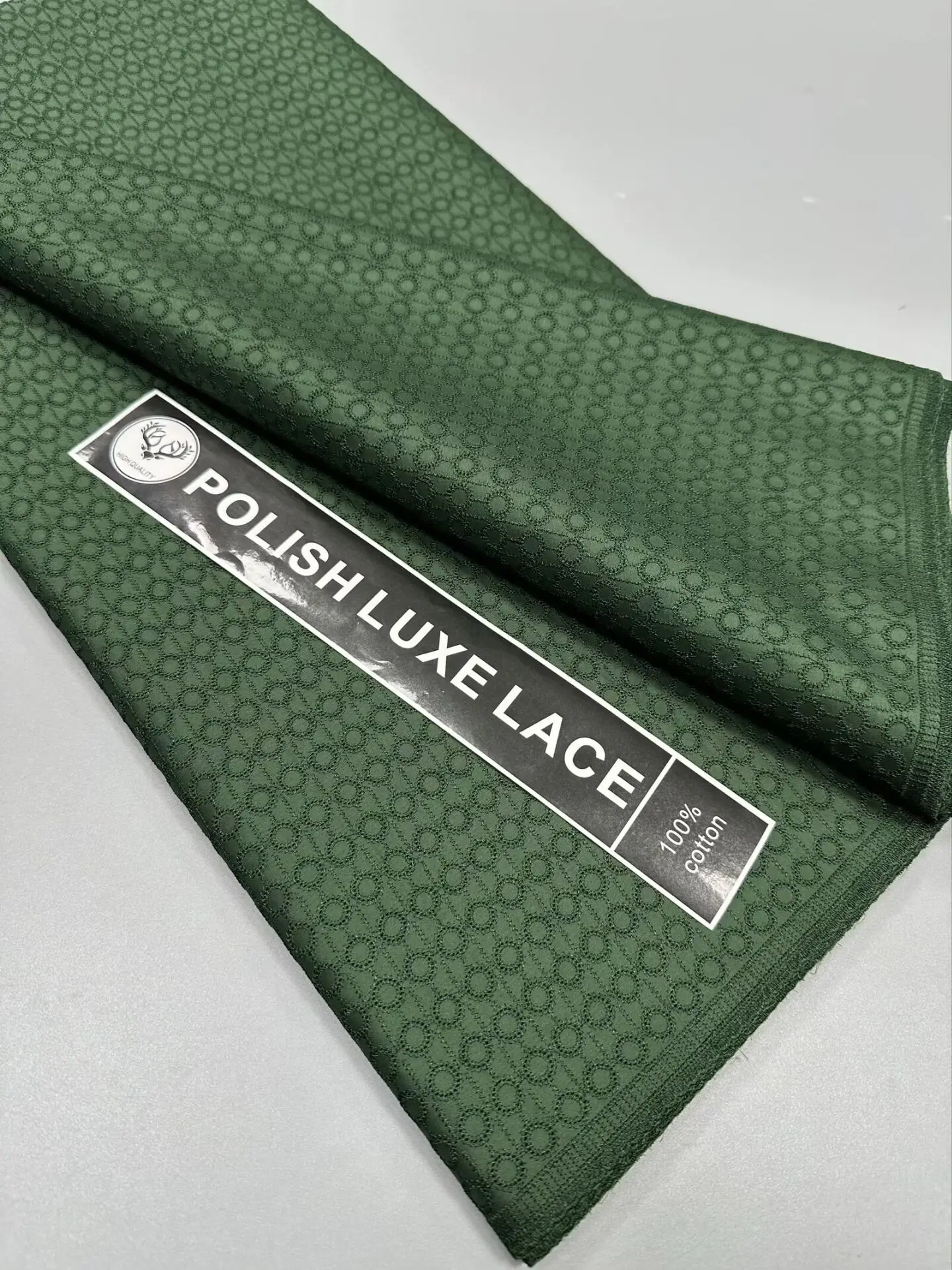 

2025 New Design African Polish Lace Fabric French Nigerian Polish 100% Cotton Lace Fabric High Quality for Wedding Party Dresses