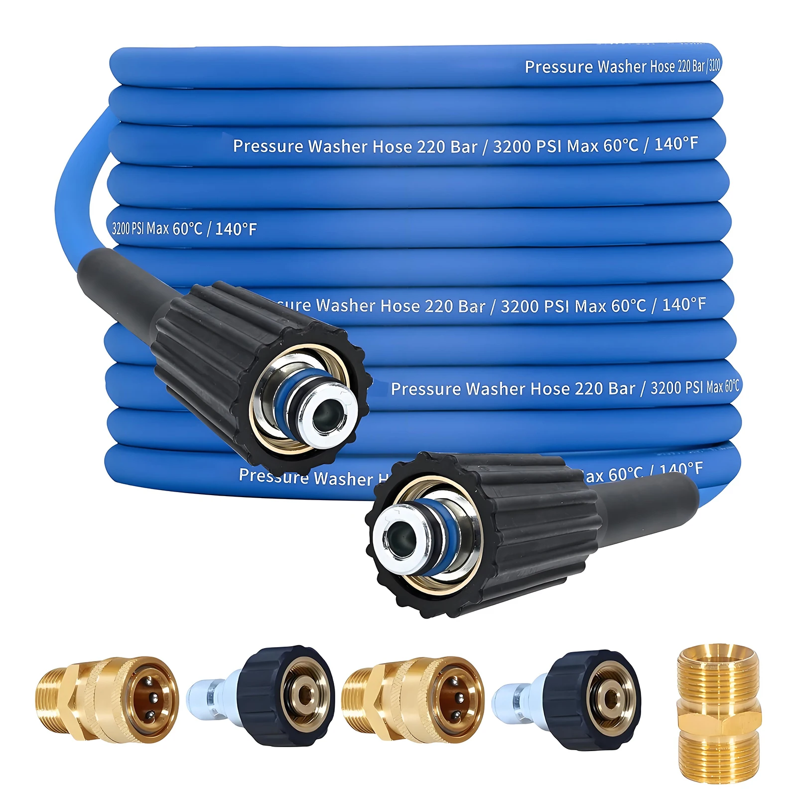 

Соединитель M22-14 мм до 3/8 быстрое соединение, поворотное соединение, 3800PSI, удлинитель шланга для очистки высокого давления, машина для очистки труб для мойки автомобиля