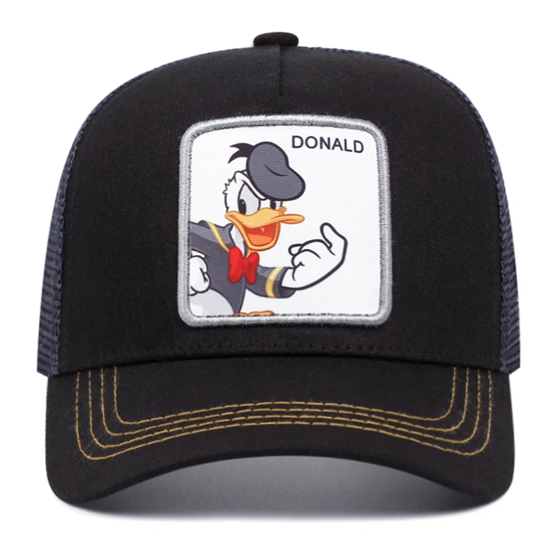 Mickey Donald cartoon baseball cap Summer outdoor breathable mesh hat American trucker hat