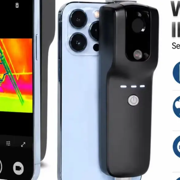 Thermal Camera IR Thermal Imaging Camera,256x192 IR Camera 10 Color Modes, Android/IOS Infrared for HVAC/Industrial 951A