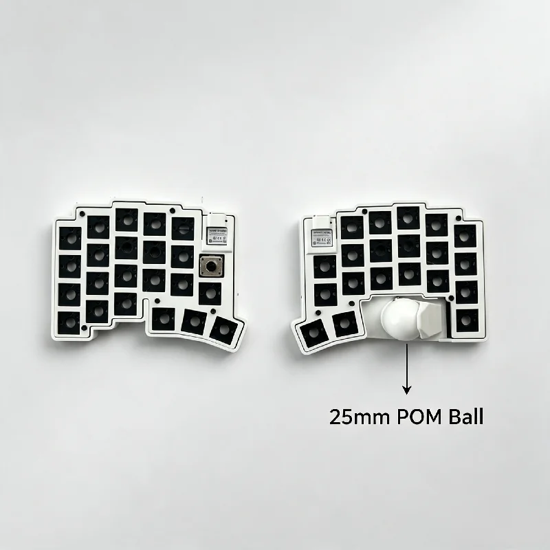 Mona² 3x5 Wireless Pom Trackball Split Keyboard Kit Knob Design Pcb Compatible Choc V1/v2 Bluetooth Hot Pluggable Zmk Firmware