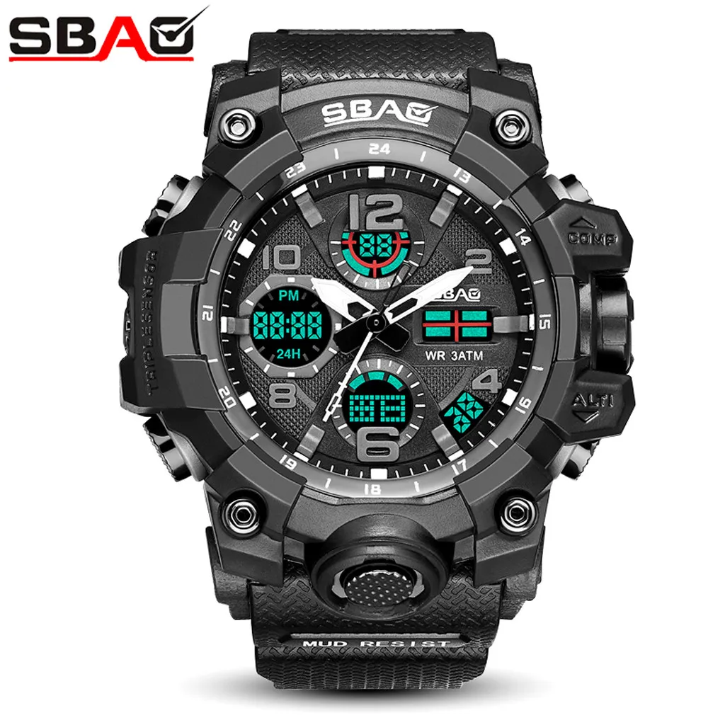 التيتانيوم الرياضة ووتش الرجال الرقمية LED الإلكترونية TPU كوارتز ساعات المعصم Gwg1000-1a1 #4