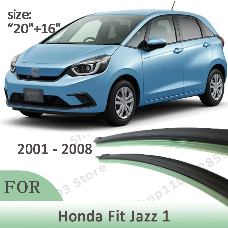 

Wiper Front Wiper Blades Set Kit For Honda Fit Jazz 1 2001 - 2008 Windshield Windscreen Window Brush 20"+16"