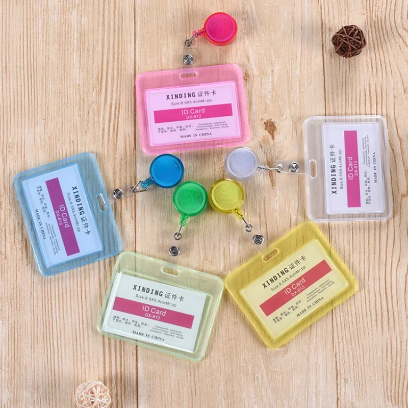 1pcs Waterproof Transparent Card Holder Plastic Card Id Holders Case To Protect Credit Cards Card Protector Cardholder image 3