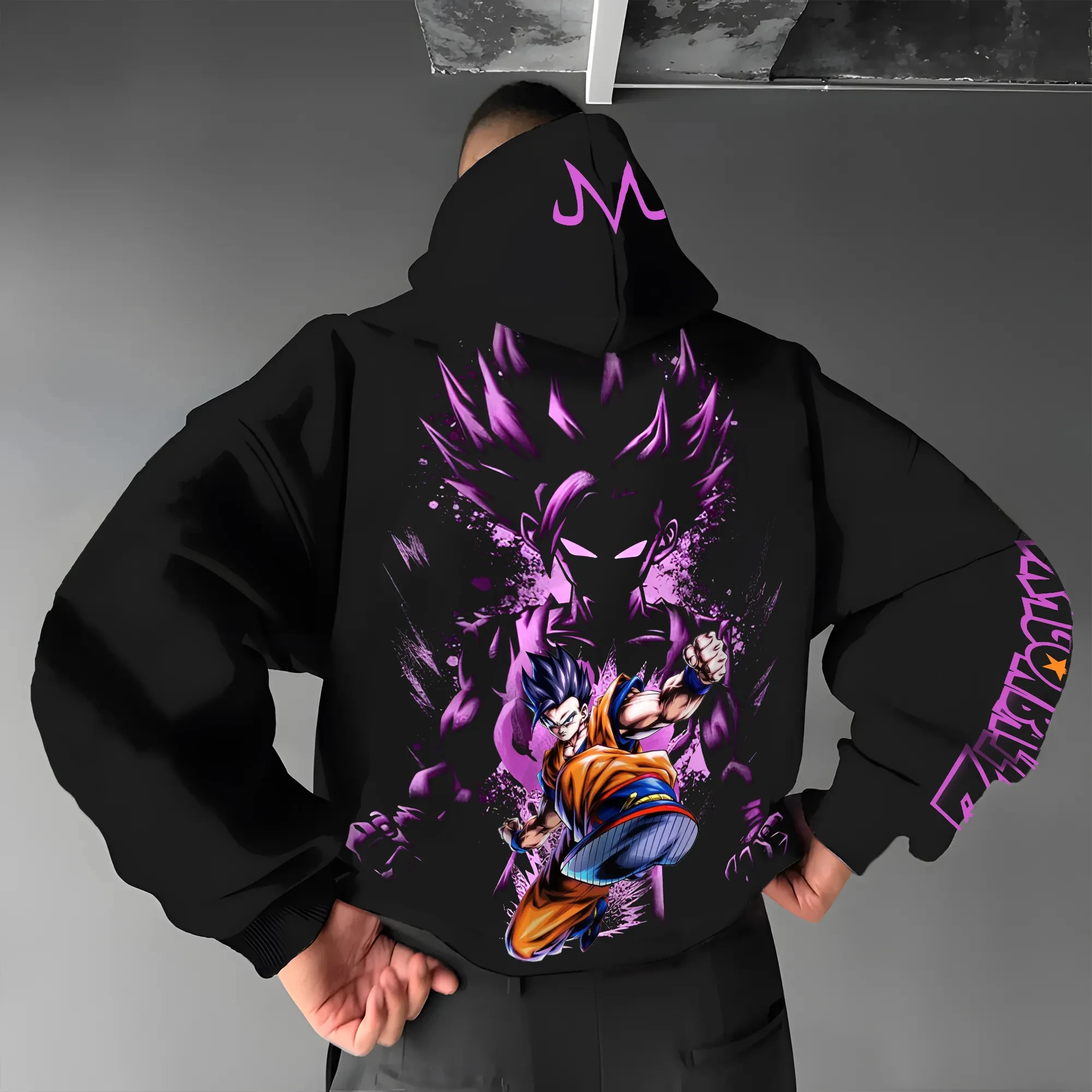

2025 New Anime Dragon Ball Harajuku Street Hoodie Men Autumn Winter Hooded Sweater Oversized Women Long-sleeved Unisex Top Y2k