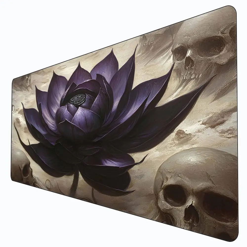 

Purple Lotus Mouse Pad Card Playmat Rubber with Magic Zones Game Mats Tabletop for MTG/TCG Card Battle Commander Deck Gaming Mat