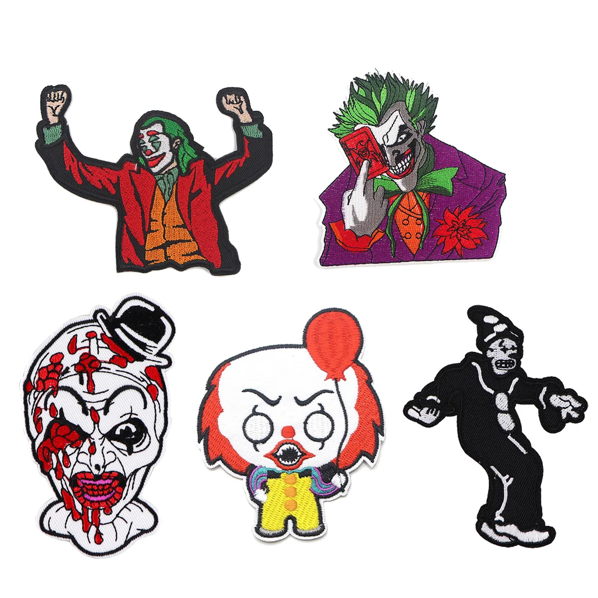 Clown Embroidery Clothes Patch Backpack Badge Applique For Clothing Thermoadhesive Iron On Patches For Jackets DIY Stickers