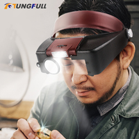 Glasses With Magnifying Glass Watch Maintenance Headband Glasses Magnifier Wearing Style For Reading Jewelry Watch Repair Tool