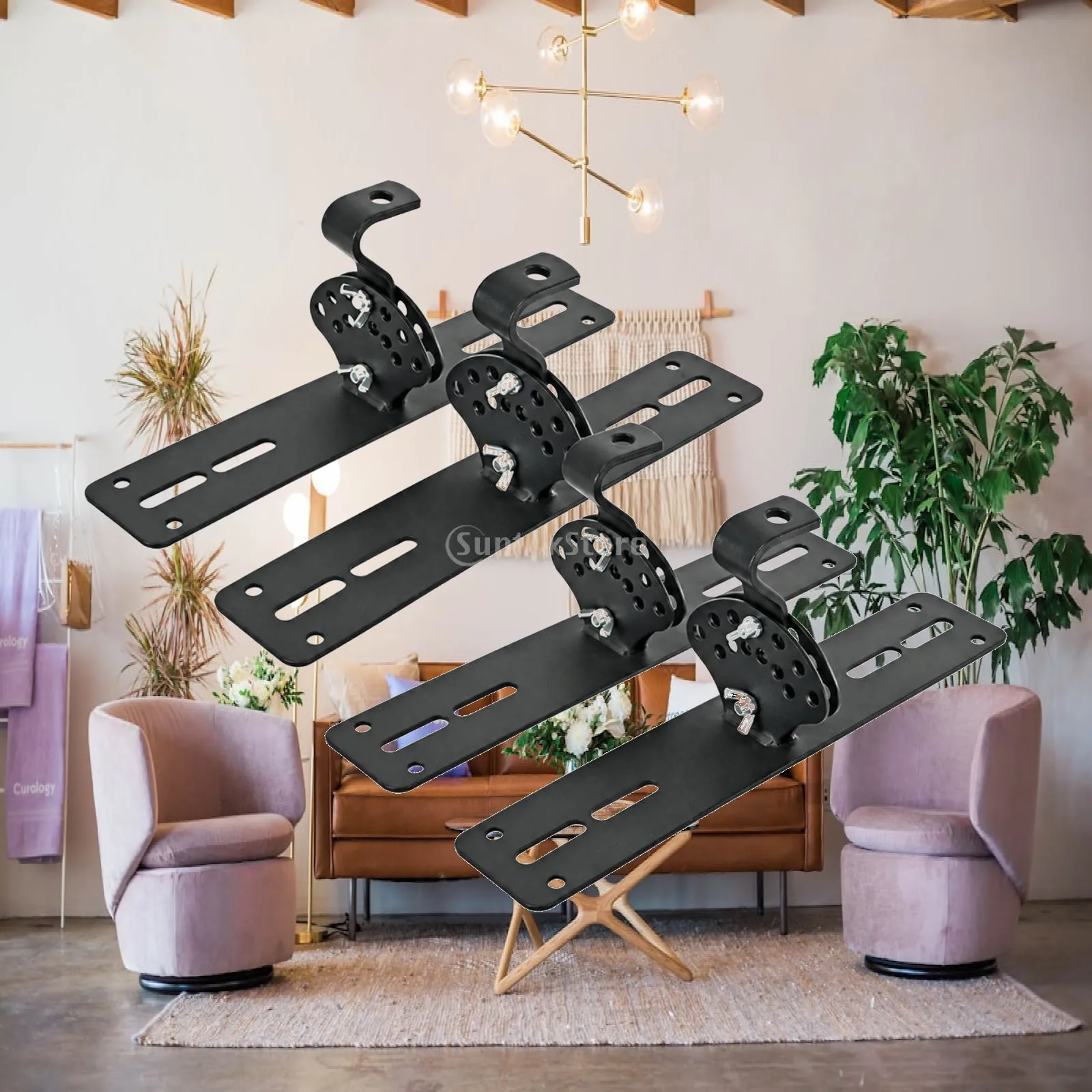 Adjustable Metal Speaker Wall Mounting Bracket for Karaoke Audio Ceiling Speaker Heavy Duty Home Theater Holder
