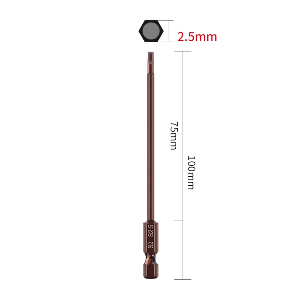 Electric Screwdriver Bit 1.5/2/2.5/3/4/5/6mm For Pneumatic Batches Electric Drills Electric Batches Hex Screwdriver Bits