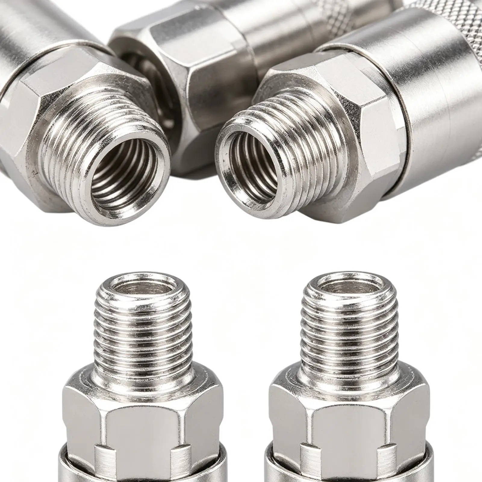 Air Fittings For Compressor 12 Pieces Tube Adapter And Plug Attachments Male And Female Quick Connect Hose Fittings For Shop
