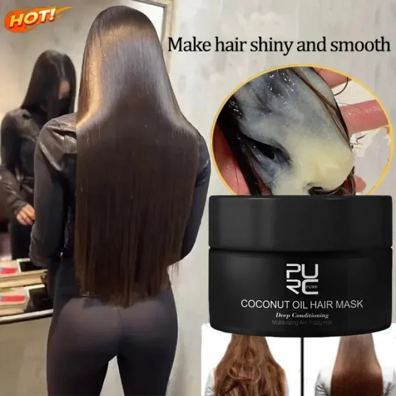 Keratin Collagen Hair Mask Deeply Repair Dry Split Ends Frizzy Damaged Moisturize Soft Smooth Shiny Women Hair Care Products