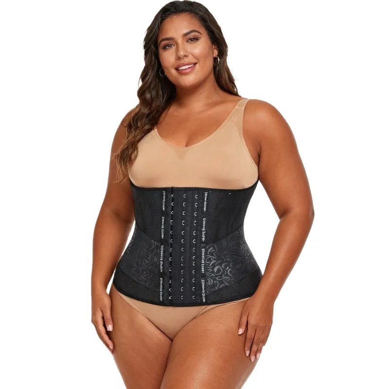 

Women’s Long Torso Latex Waist Trainer 25 Steel Bones Shapewear Tummy Control Body Shaper Girdle Slimming Cincher Back Support