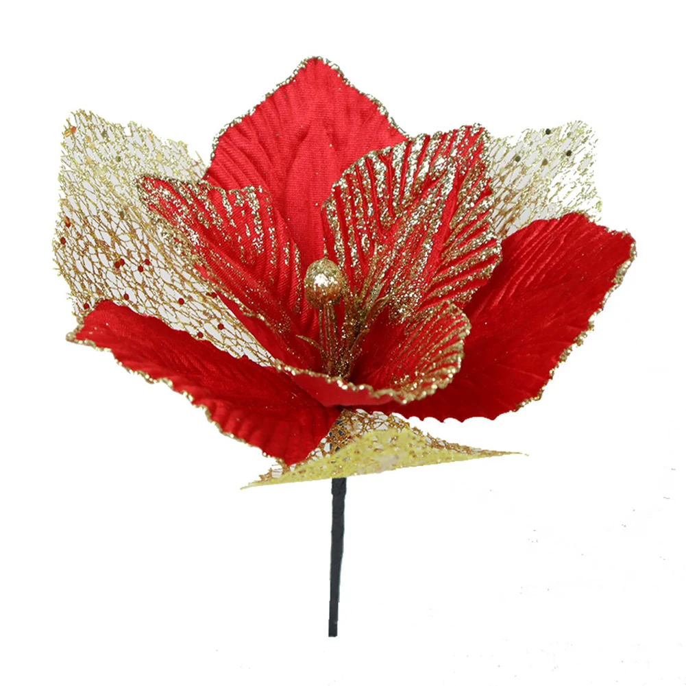 Artificial Christmas Flowers Christmas Decoration Sequin Flannel Various Colors And Styles Wide Range Of Options