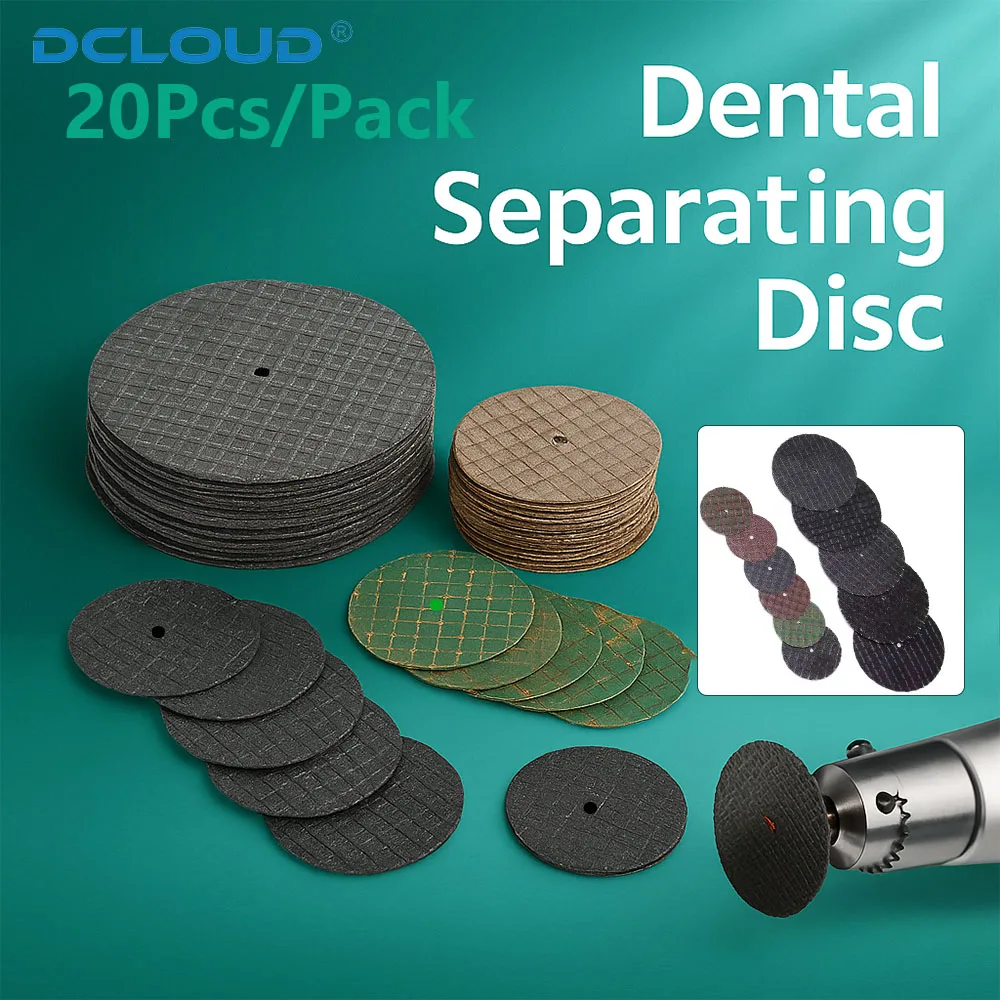 

20Pcs Dental Reinforced Mesh Separating Disc Separate Wheel for Zirconia Emax Metal Alloy Ceramic Porcerlain Lithium Disilicate