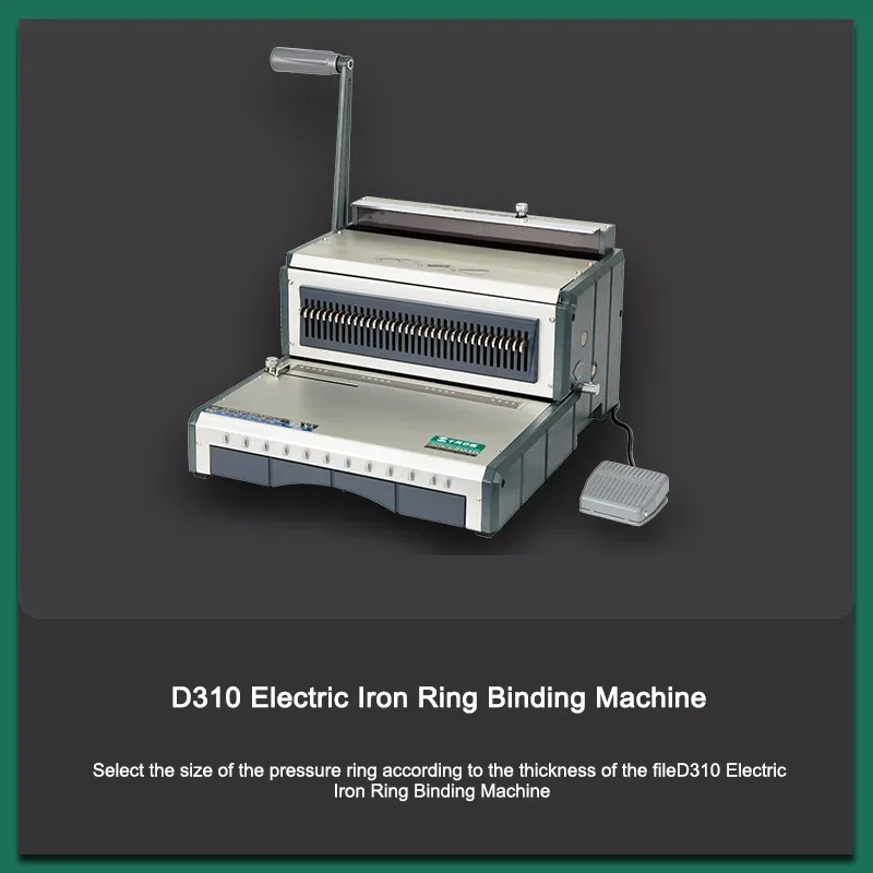 

220v Electric Square Hole DY310 Round Hole Iron Ring Electric Binding Machine Double Wire Desk Calendar Punching Contract Bid