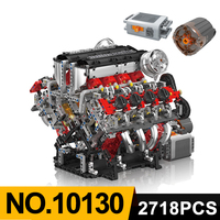 MOULD KING Technology 10130 Supercar V8 Engine Model Building Block kits MOC Assembly puzzle Brick Toys for kid Christmas Gifts