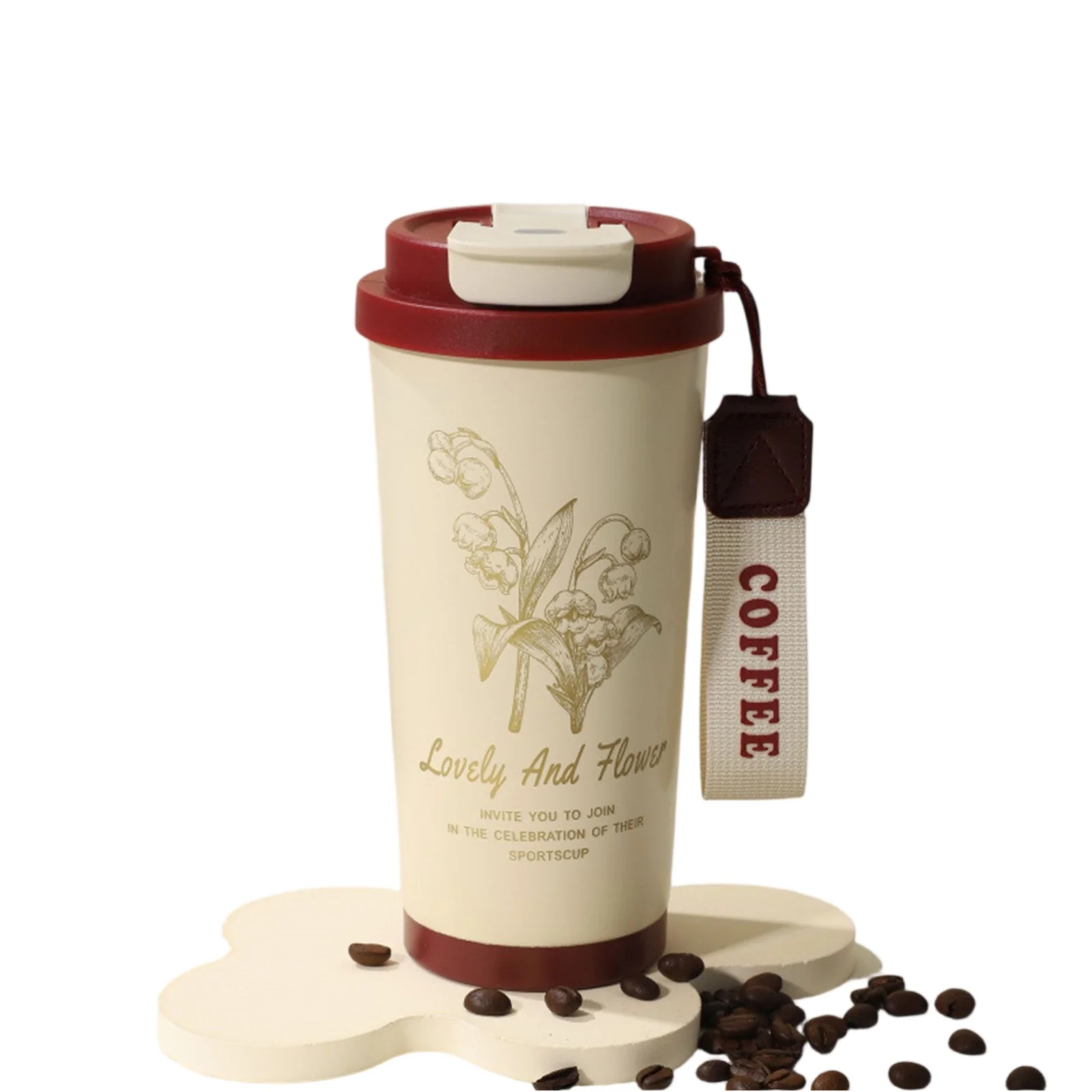 แก้วกาแฟขนาดใหญ่พร้อมหลอดดูด ดีไซน์สวยงามทันสมัย เหมาะสำหรับกาแฟเย็น ชา และเครื่องดื่มเย็น