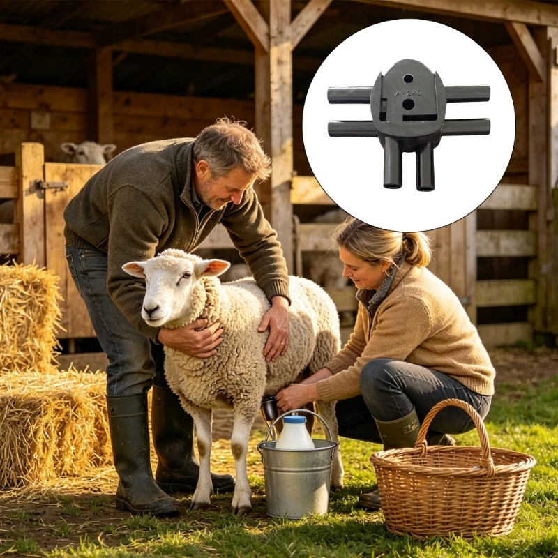 10mm Hose Milking Machine Manifold Connector, 6Port Plastic Air Fork for Air Line Distribution and Spare Stock high quality