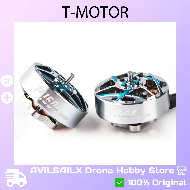 

4PCS T-MOTOR P1604 Brushless FPV Motor KV2850 6S KV3800 4S 1.5mm Shaft 9×9mm Mount Hole For 3.5 Inch Sub250g Freestyle RC Drone