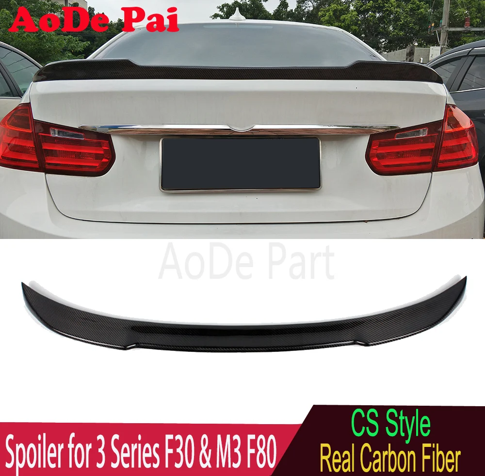 

3K Twil Real Carbon Fiber Rear Trunk Wings Spoiler for BMW 3 Series F30 & M3 F80 320i 328i 330i 335i 2012-2018