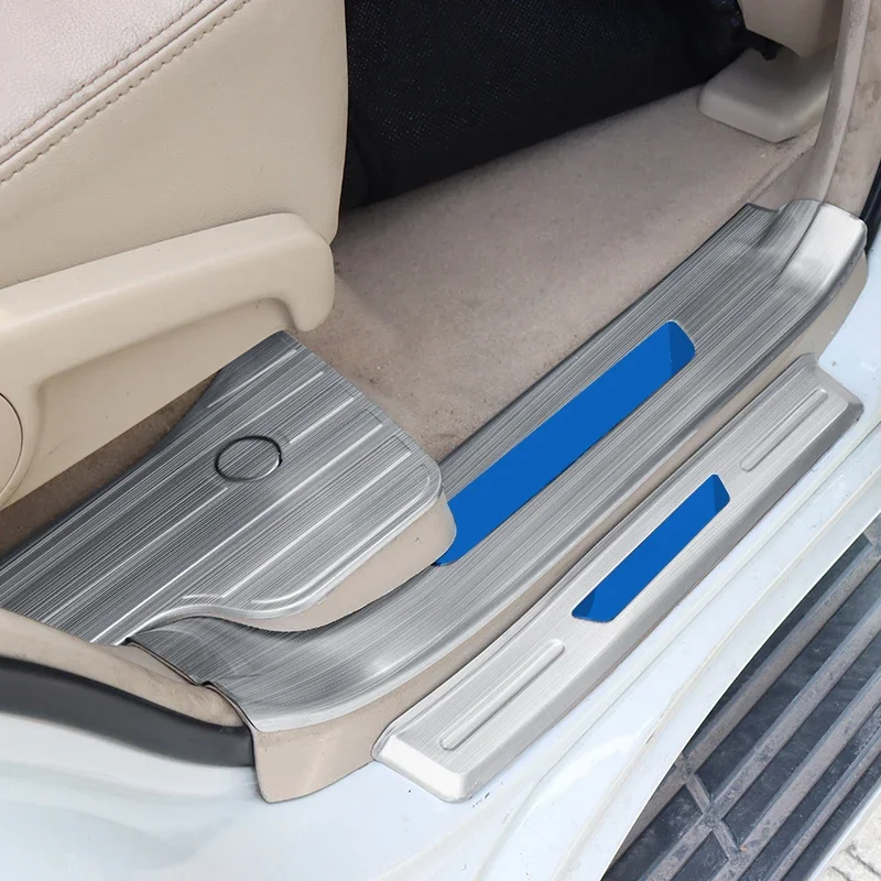For Toyota Land Cruiser Prado 150 LC150 FJ150 2010-2023 Stainless Steel Door Sill Protector Anti Scratch Interior Accessories