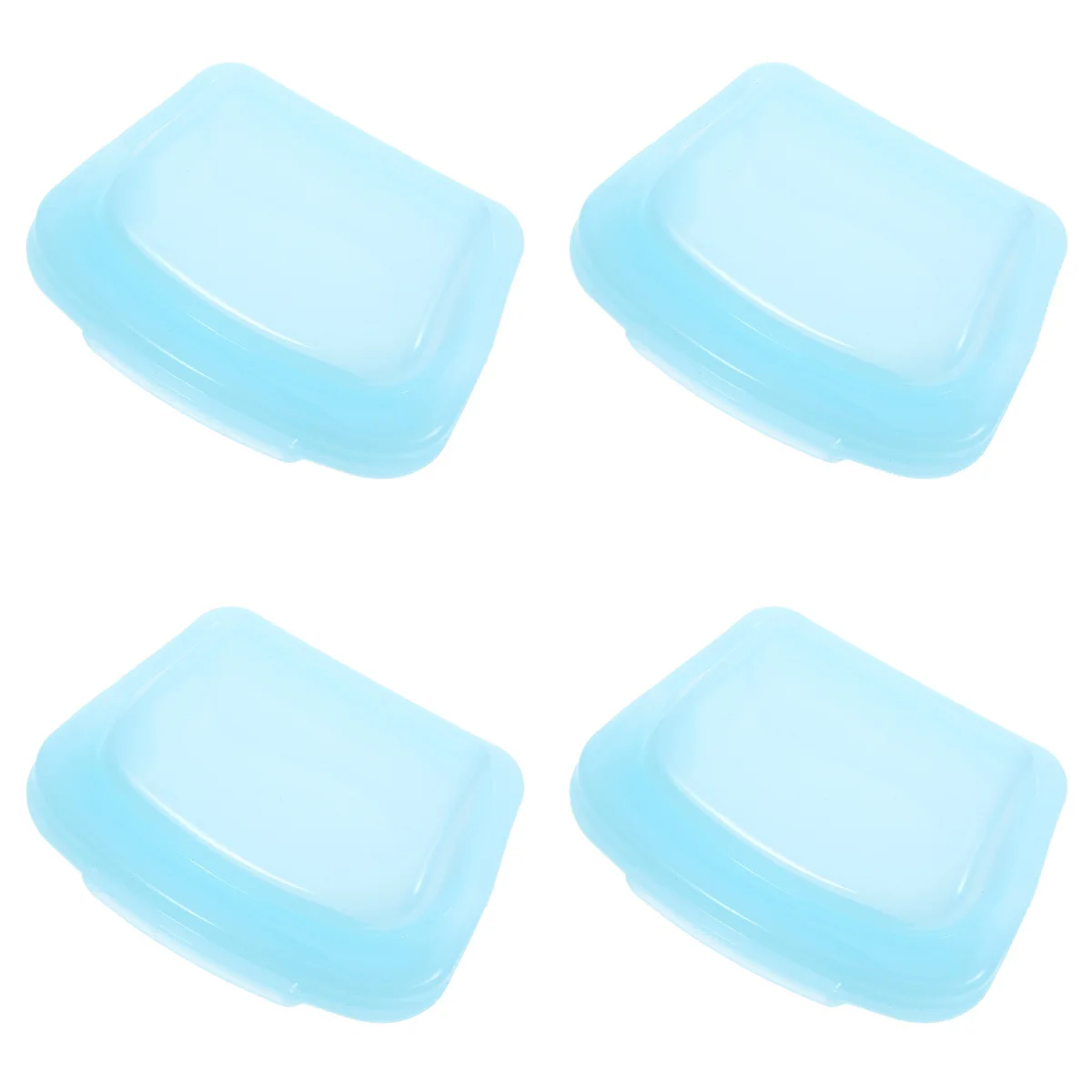

4 Count Silicone Pill Bag Medicine for Travel Pouch Foldable 700X560X230CM Pouches Medication Blue Holder Reusable Tablet