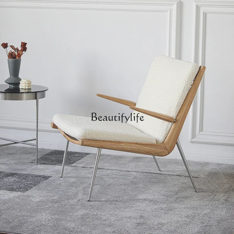 

Minimalist single sofa chair Italian Nordic balcony leisure chair Lazy sofa