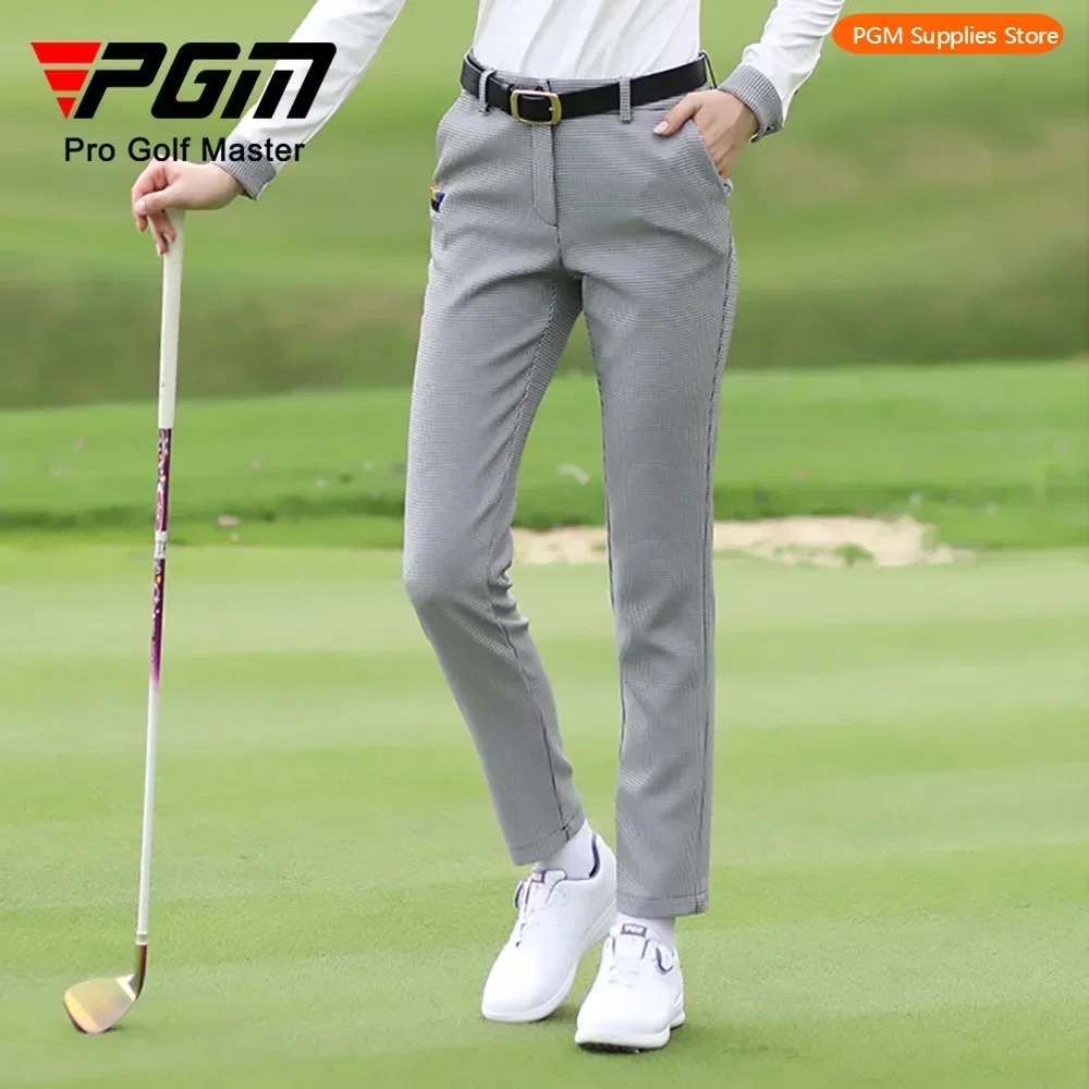 PGM Autumn/Winter Golf Apparel Women's Thousand Bird Checker Pants Sports Pants Personalized Printed Women's Pants