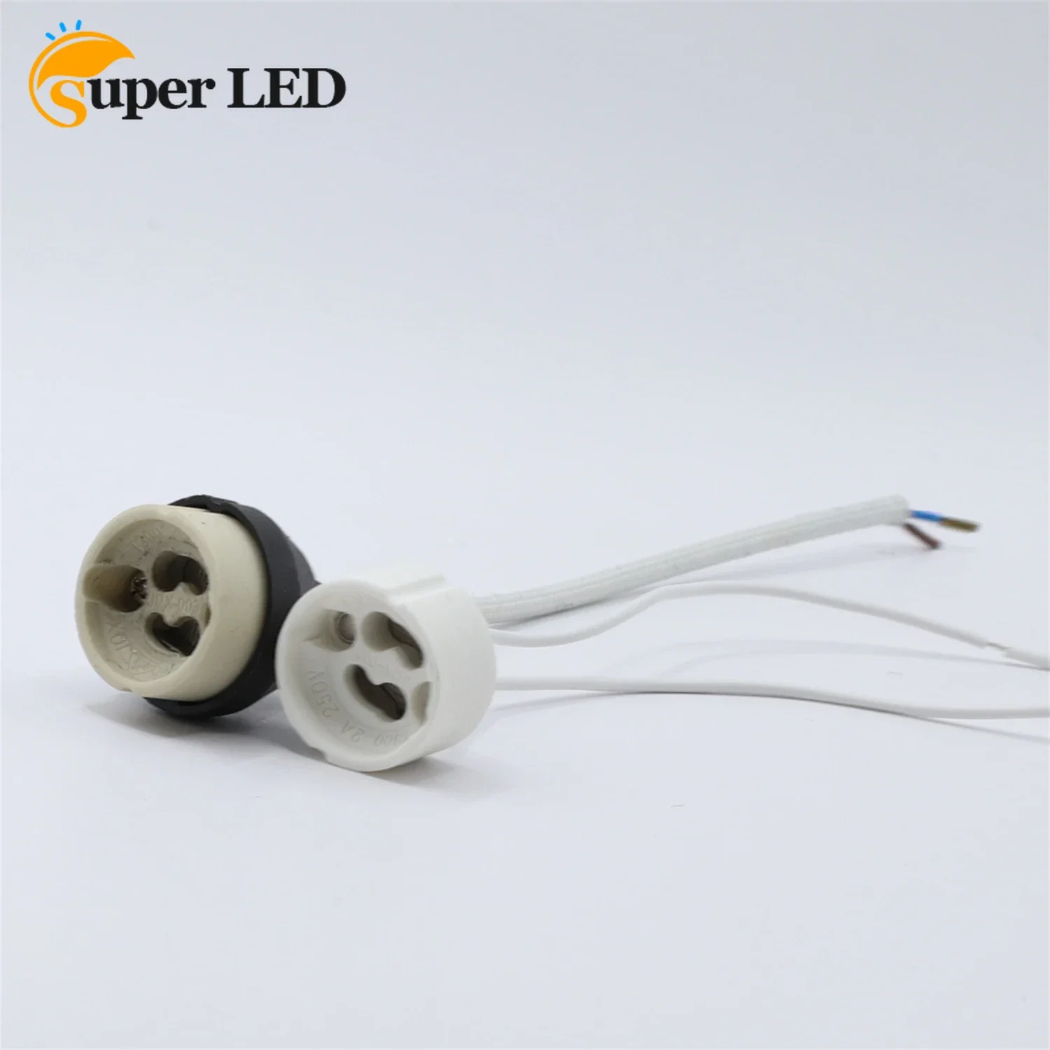 Cerâmica LED halogênio lâmpada titular, soquete conector adaptador, novo, GU10, MR16