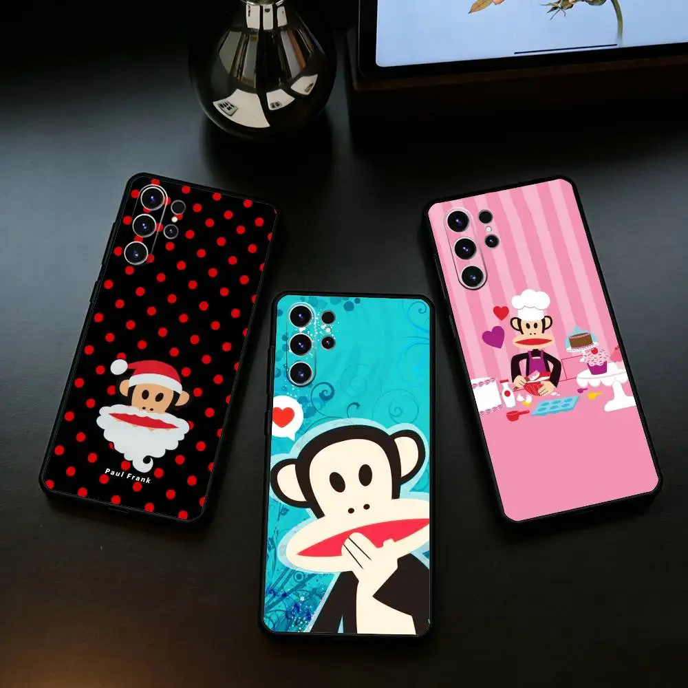 pauls-frank Fashion Phone Case For Samsung S25,24,21,22,23,30,Ultra,20,Plus,Fe,Lite,Note Soft Black Cover